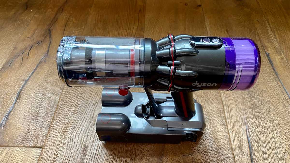Filter on a Dyson Micro cordless vacuum