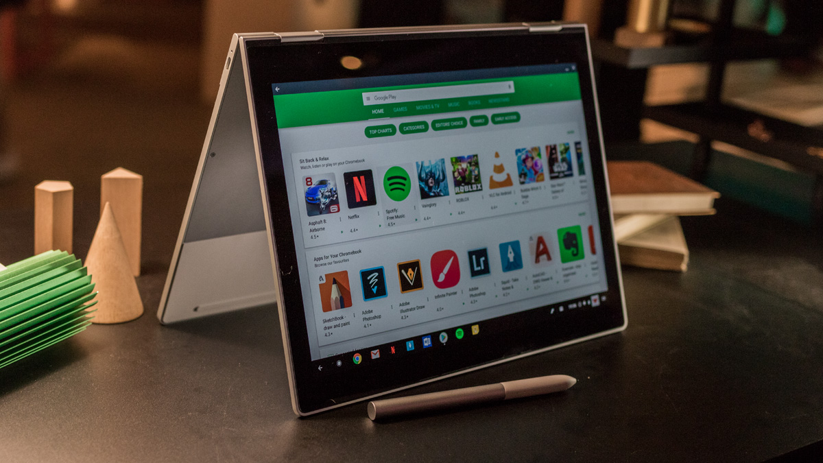 Google Pixelbook (2017) - tent view