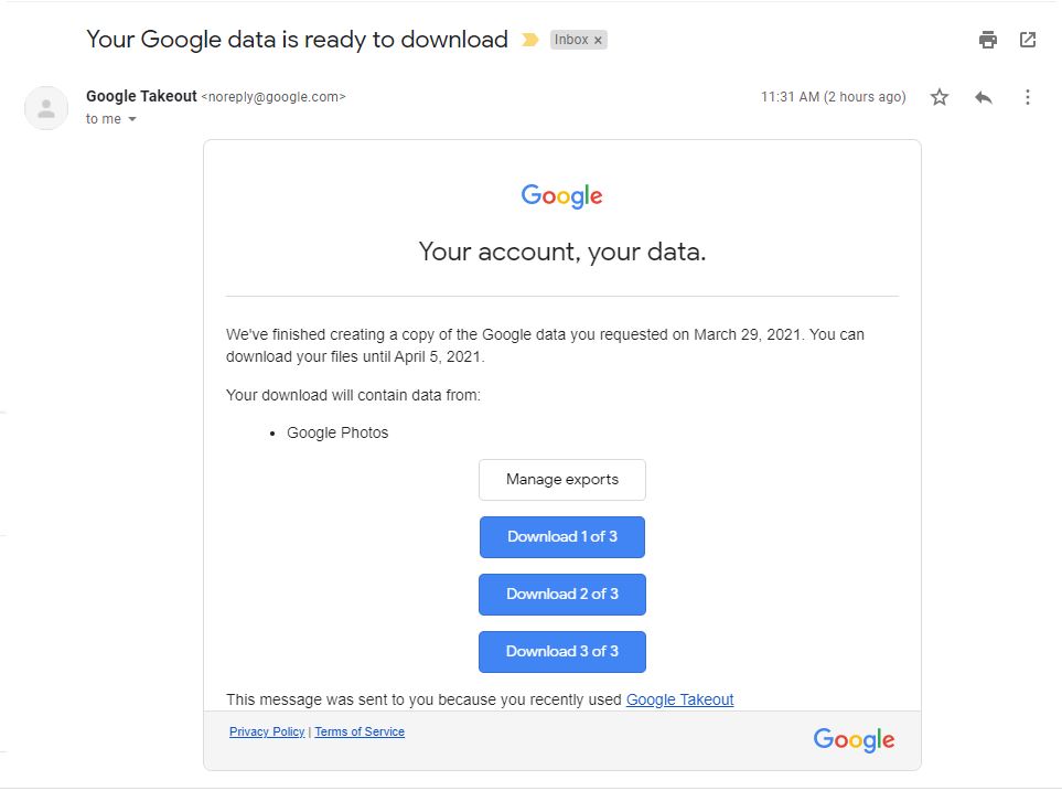 How to download all from Google Photos - step 11