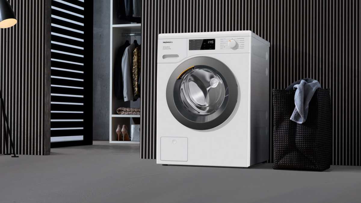 Washing machine in a modern room