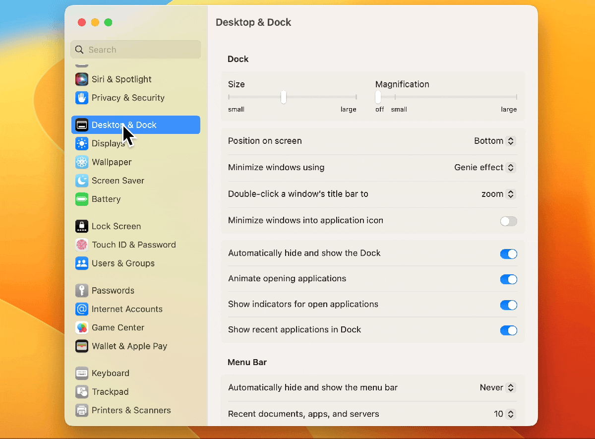 How to set the Hot Corner for Quick Note in macOS Ventura