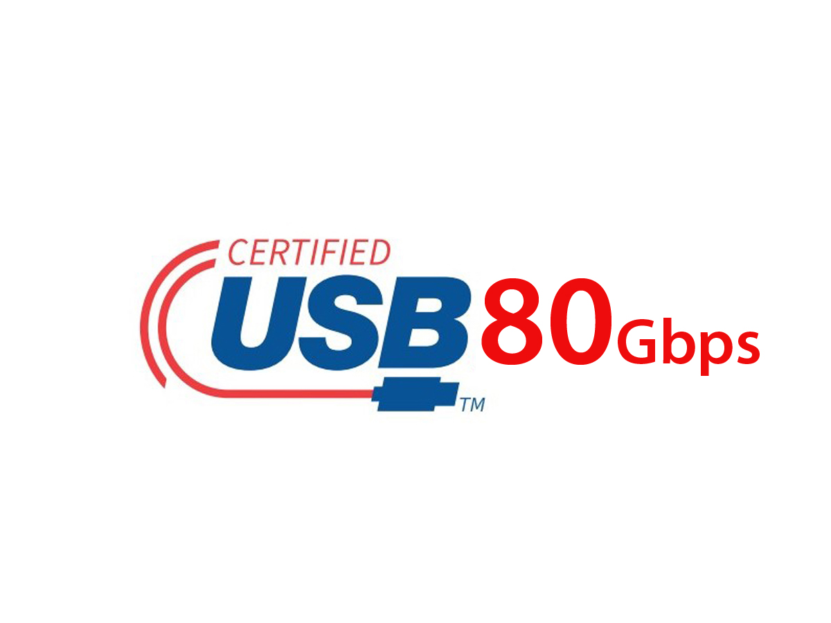 Artists rendition of what a USB4 80Gbps logo may look like.