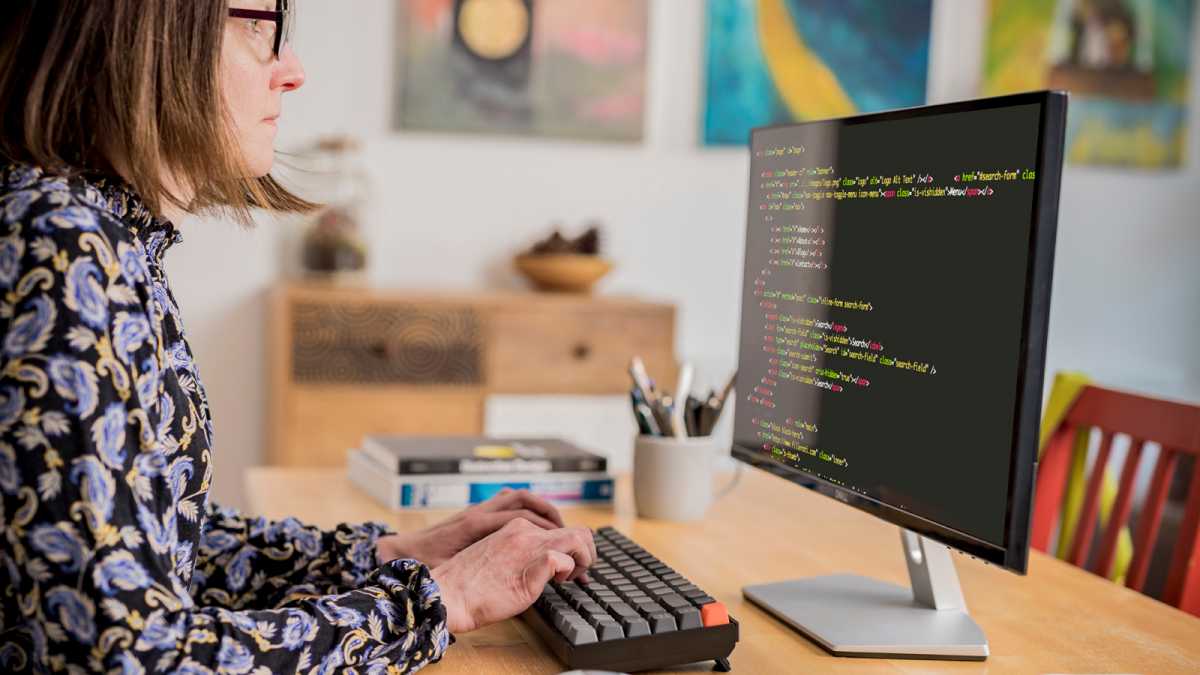 Someone using a desktop PC