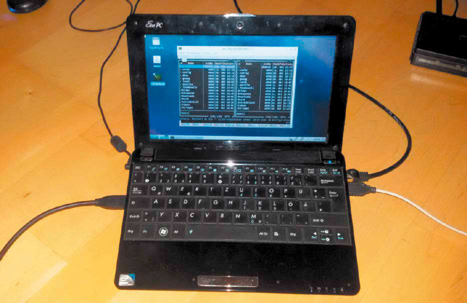 Altes Netbook als Datenserver: Das ist mindestens Homeoffice-tauglich, wenngleich Geschwindigkeitsrekorde mit Fast Ethernet und USB 2.0 nicht zu erwarten sind.