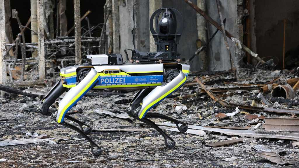 Image: Deutsche Polizei testet Roboterhund mit Greifarm
