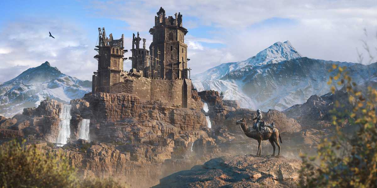 Ähnlich wie in Assassin?s Creed: Origins reiten und kämpfen wir wieder auf Kamelen und Dromedaren, mit denen wir u.a. auch das zerstörte Hauptquartier der Assassinen besuchen, welches im Herzen von Bagdad wieder aufgebaut wird. 