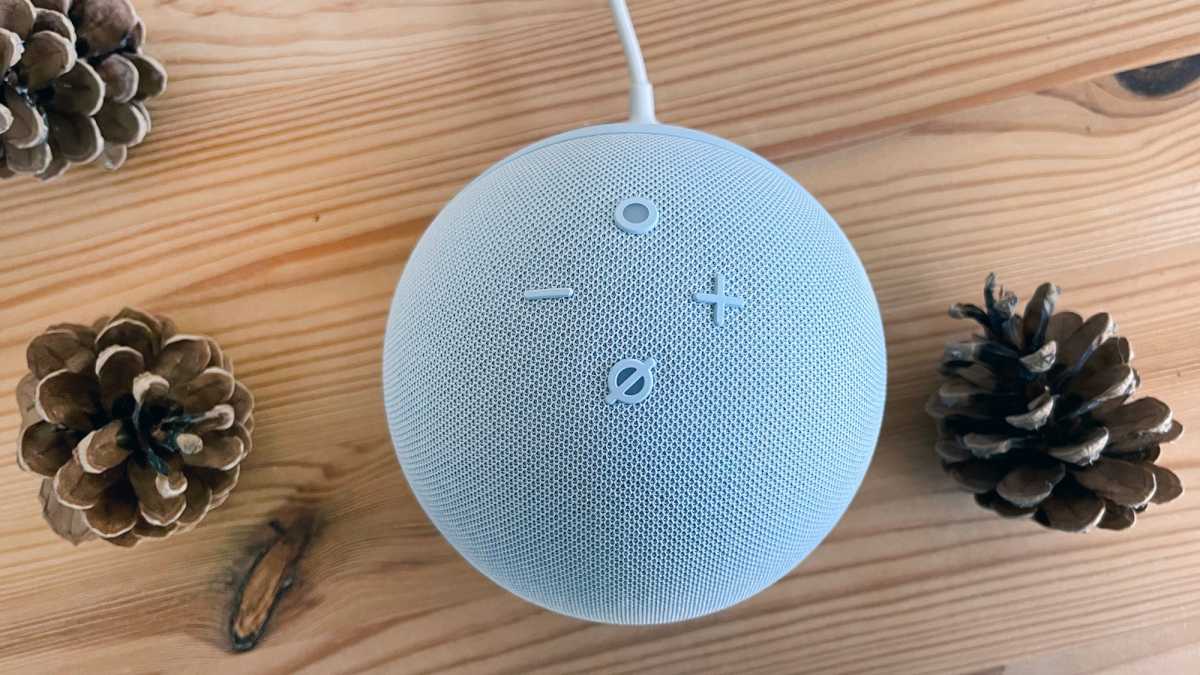 Amazon Echo Dot 5th gen with clock buttons