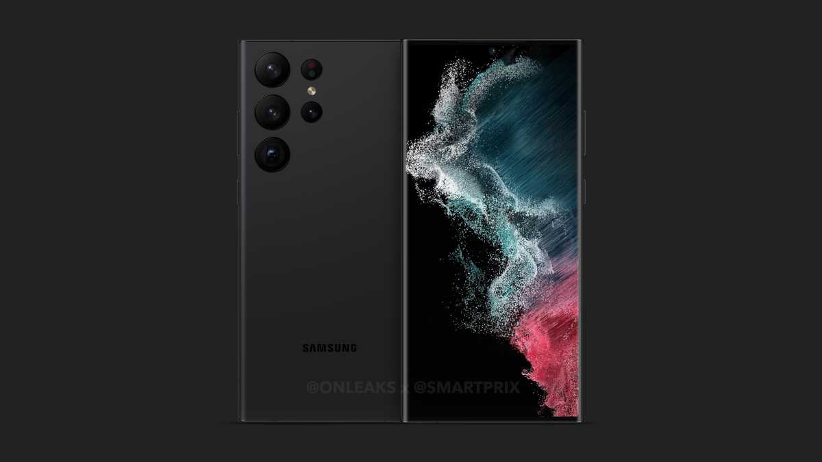 Samsung Galaxy S23 Ultra render by OnLeaks