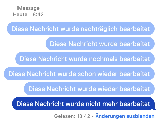 Geänderte Nachricht