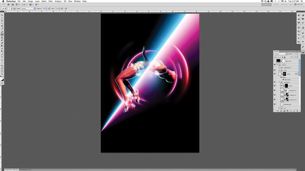 How to create lighting effect in Photoshop - step 10