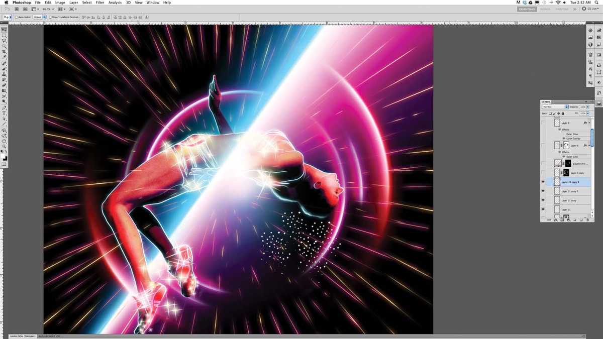 create light effect in photoshop