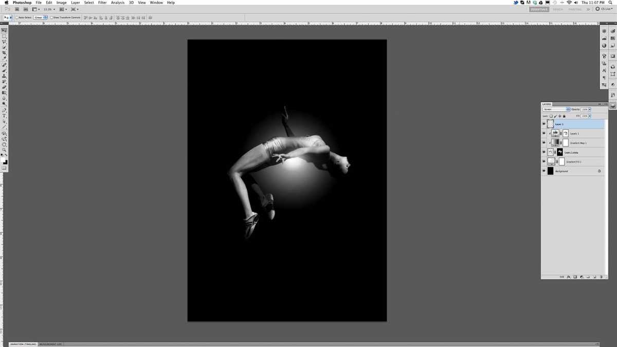 How to create lighting effect in Photoshop - step 6