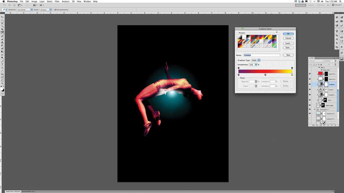 How to create lighting effect in Photoshop - step 7