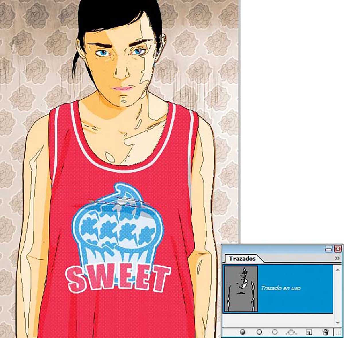 How to create a vector portrait in Photoshop - step 10