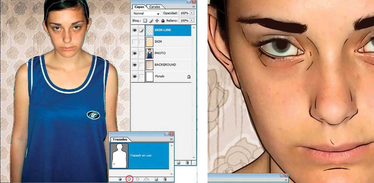 How to create a vector portrait in Photoshop - step 3