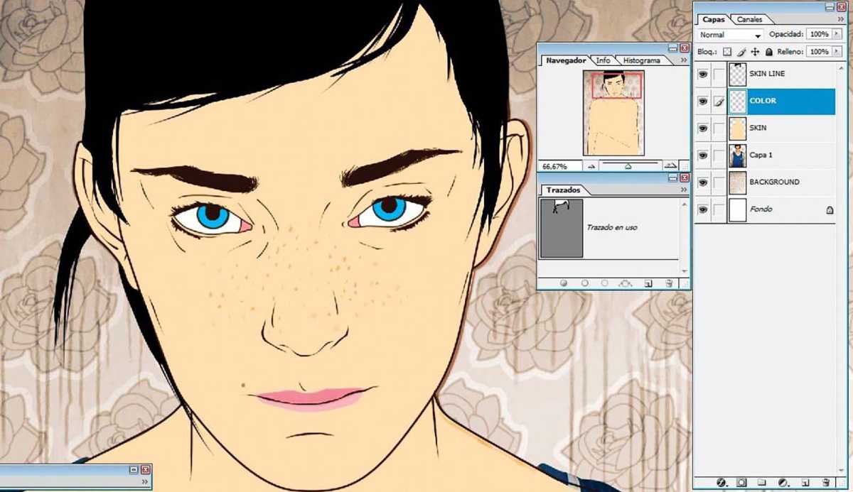 How to create a vector portrait in Photoshop - step 5