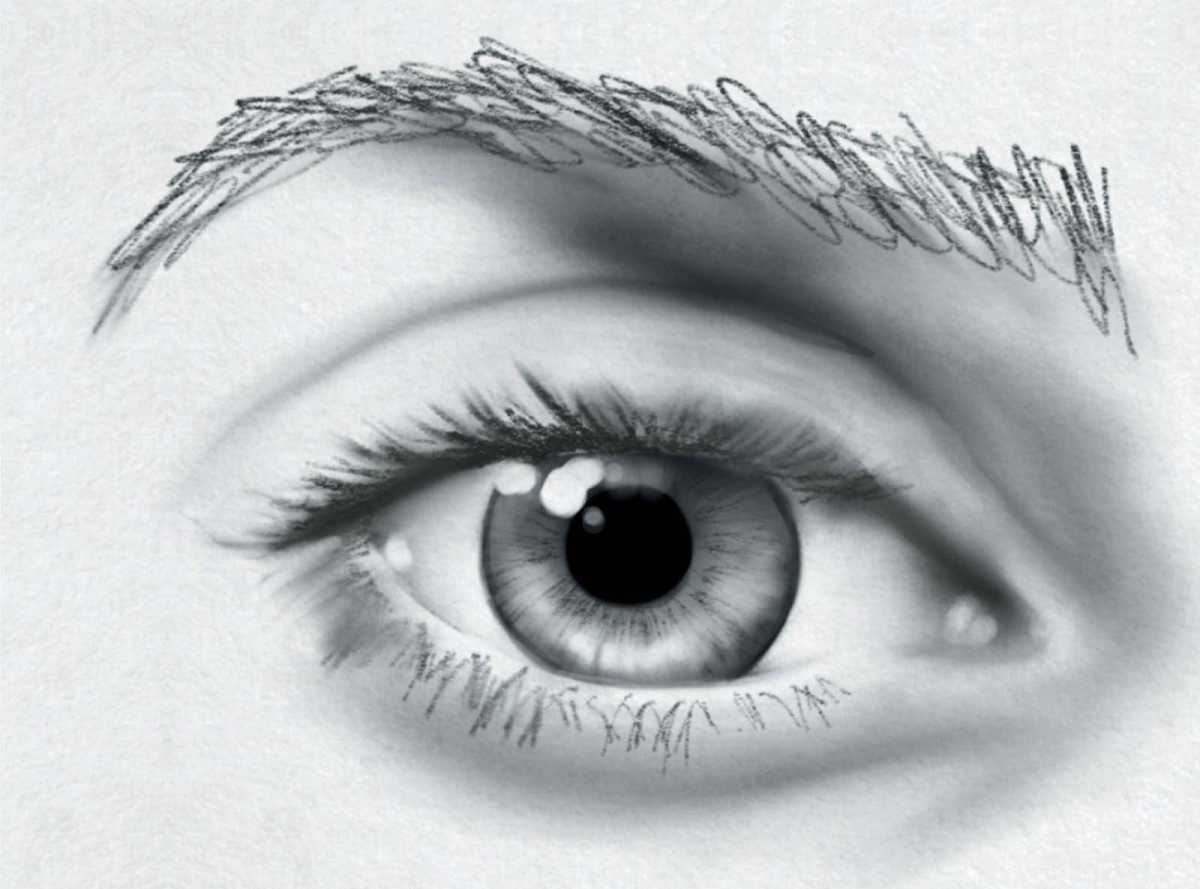 How to draw eyes in Photoshop - step 10