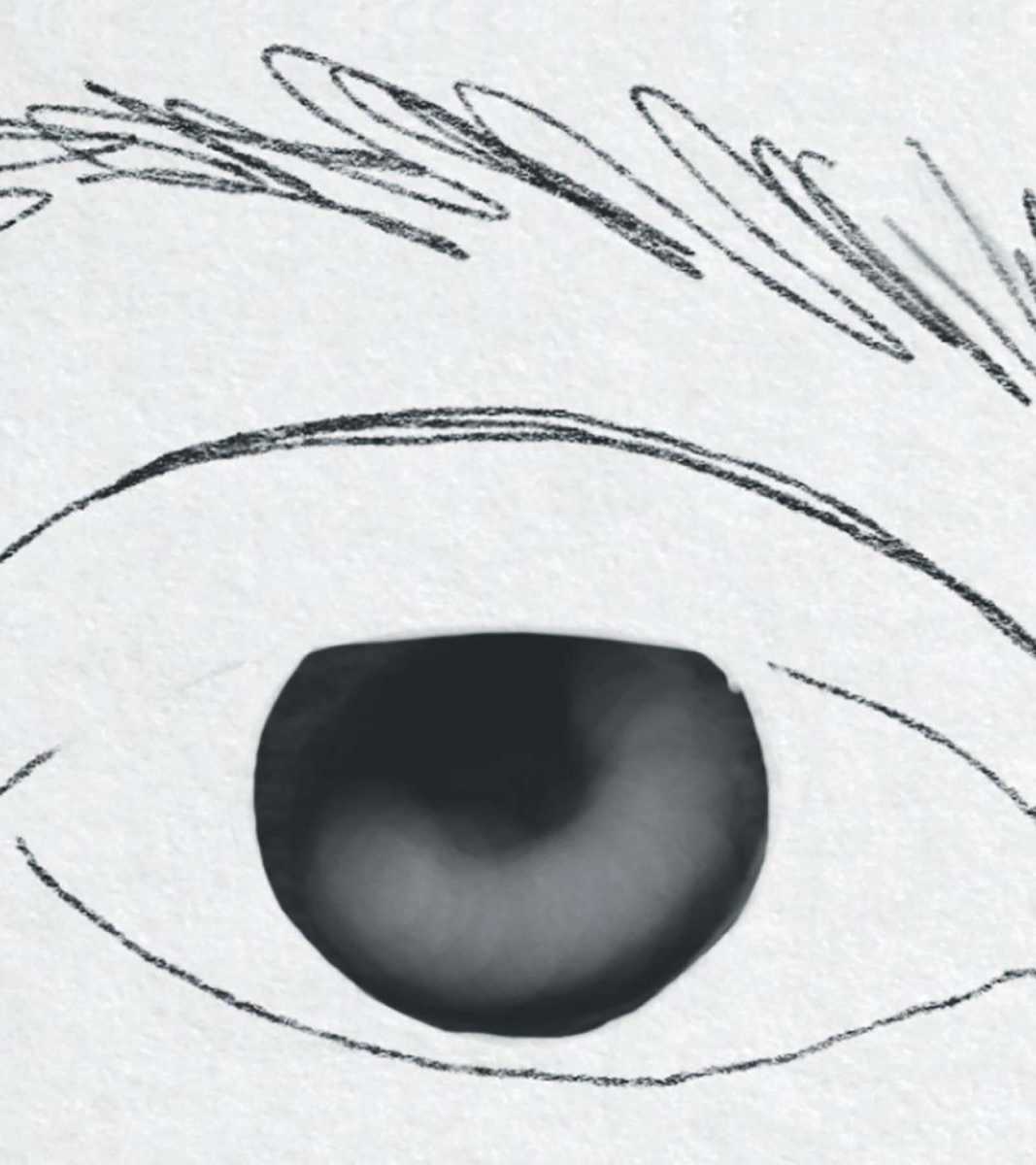 How to draw eyes in Photoshop - step 3