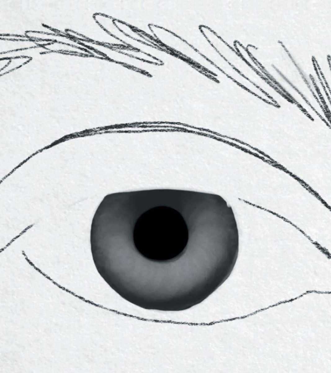 How to draw eyes in Photoshop - step 4