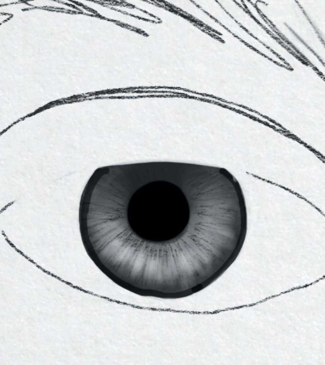 How to draw eyes in Photoshop - step 6