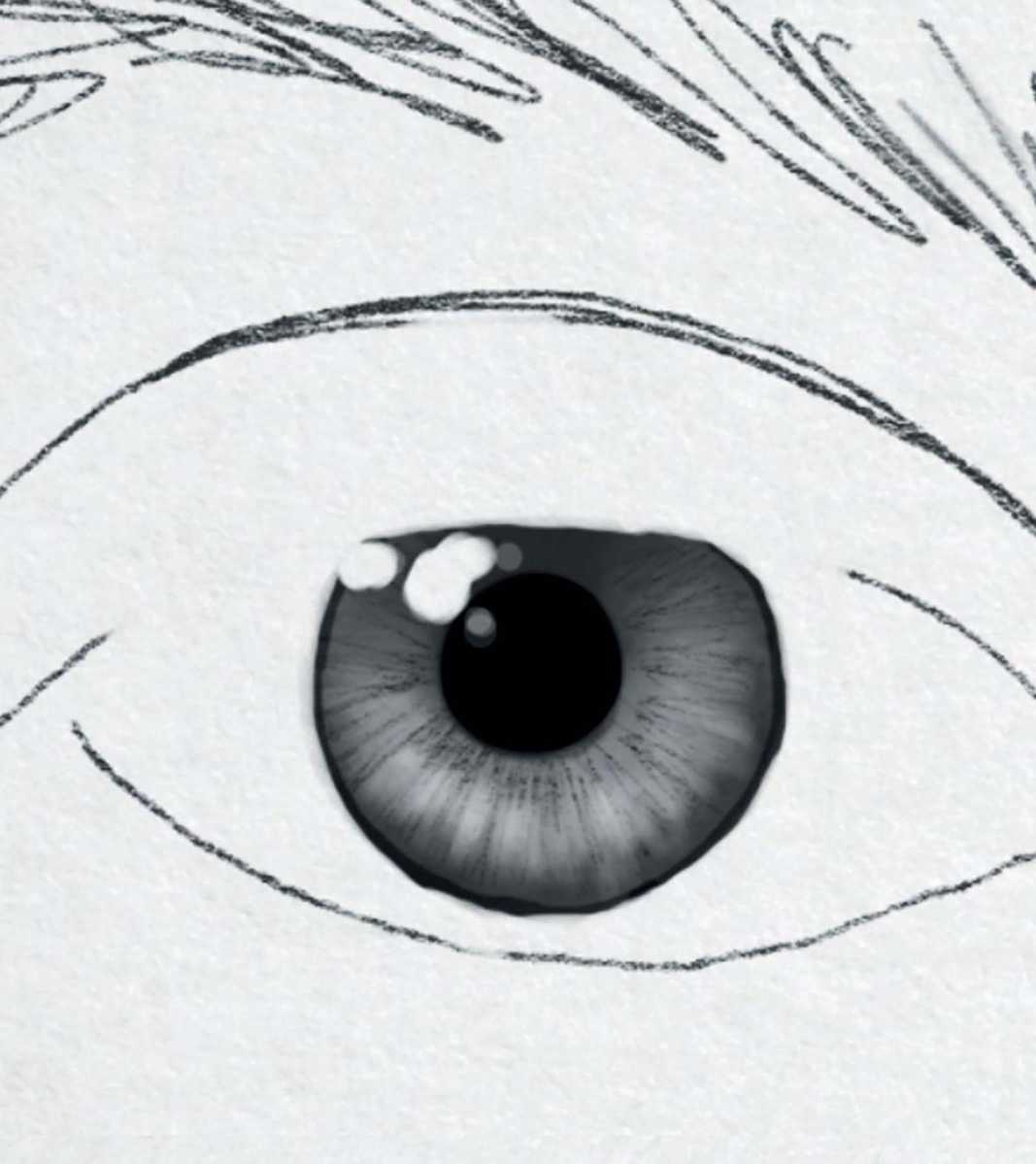 How to draw eyes in Photoshop - step 7