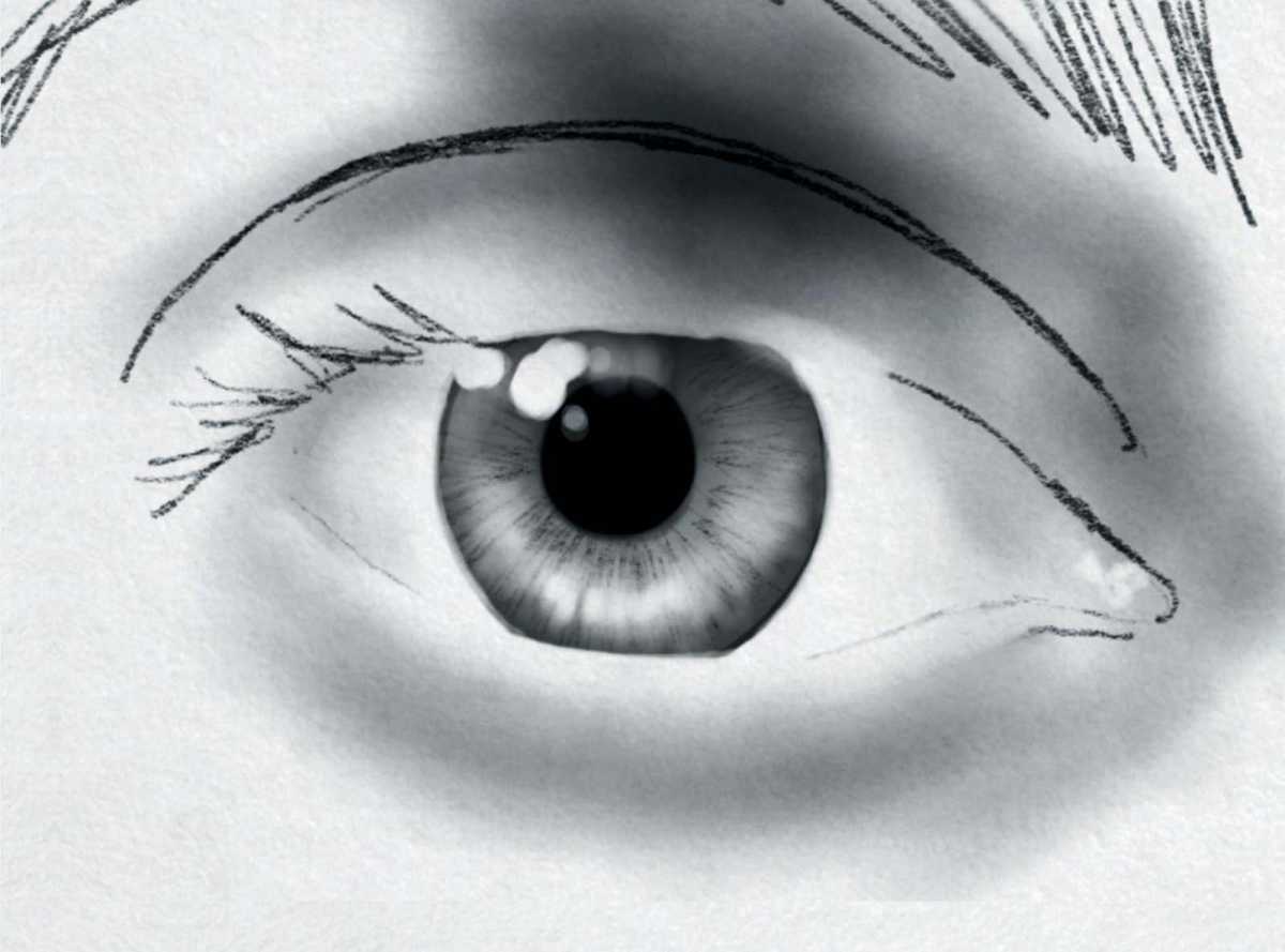 How to draw eyes in Photoshop - step 8