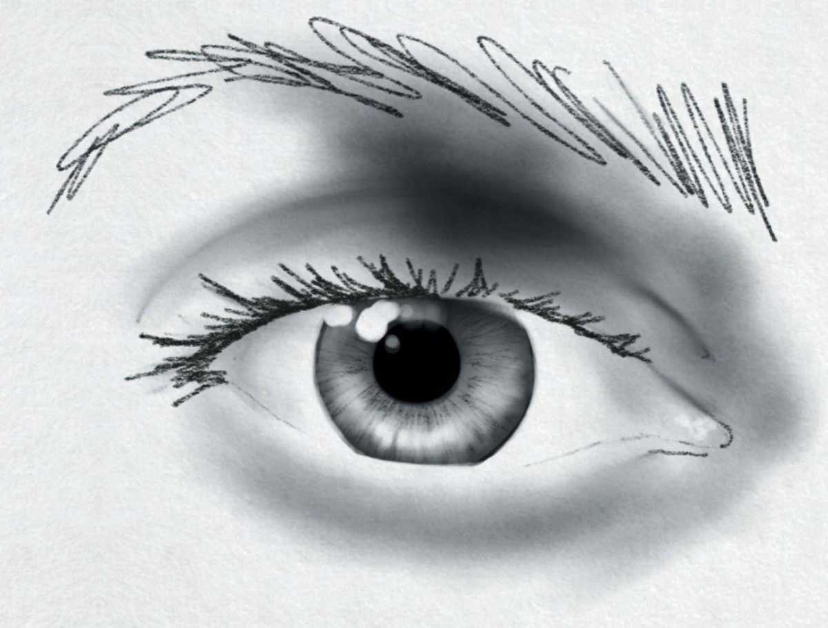How to draw eyes in Photoshop - step 9