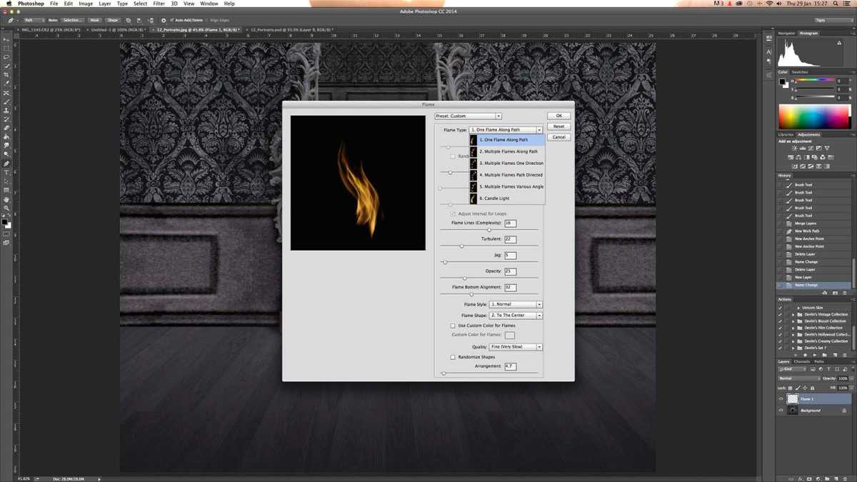 How to make fire in Photoshop - step 3