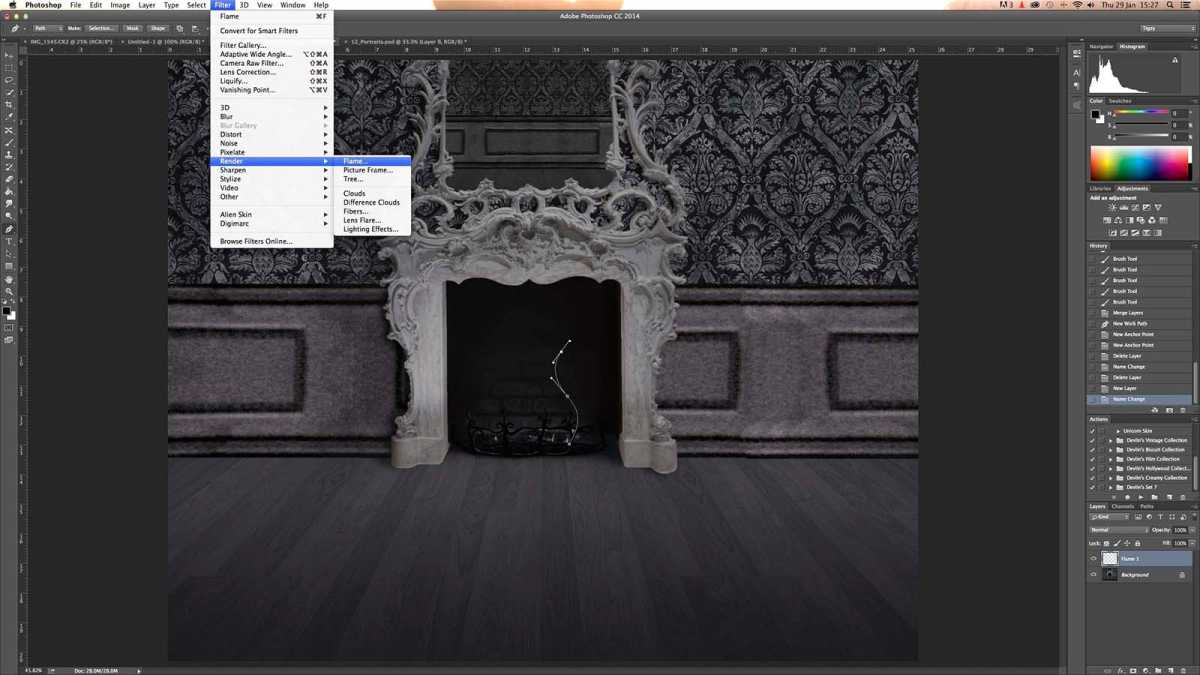 How to make fire in Photoshop - step 4