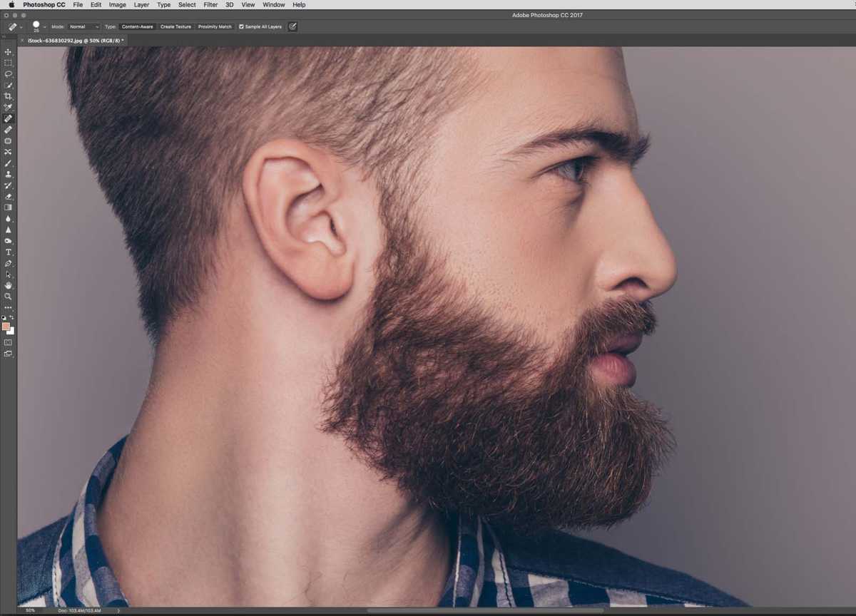 How to thicken hair in Photoshop - step 2