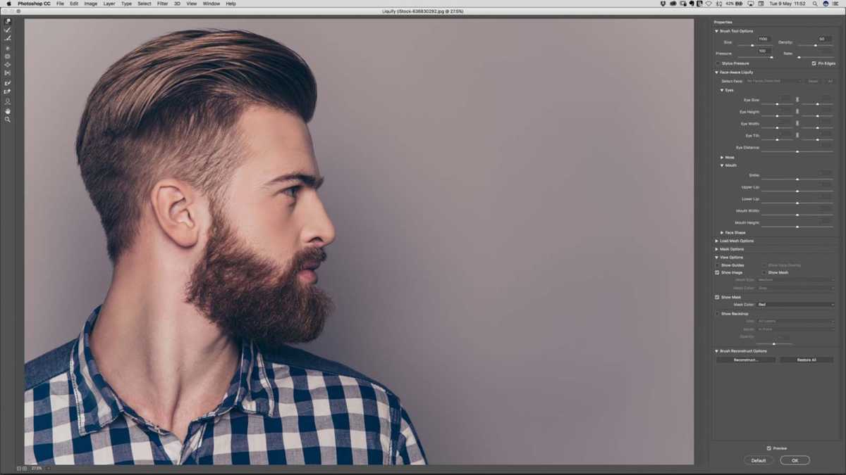 How to thicken hair in Photoshop - step 3