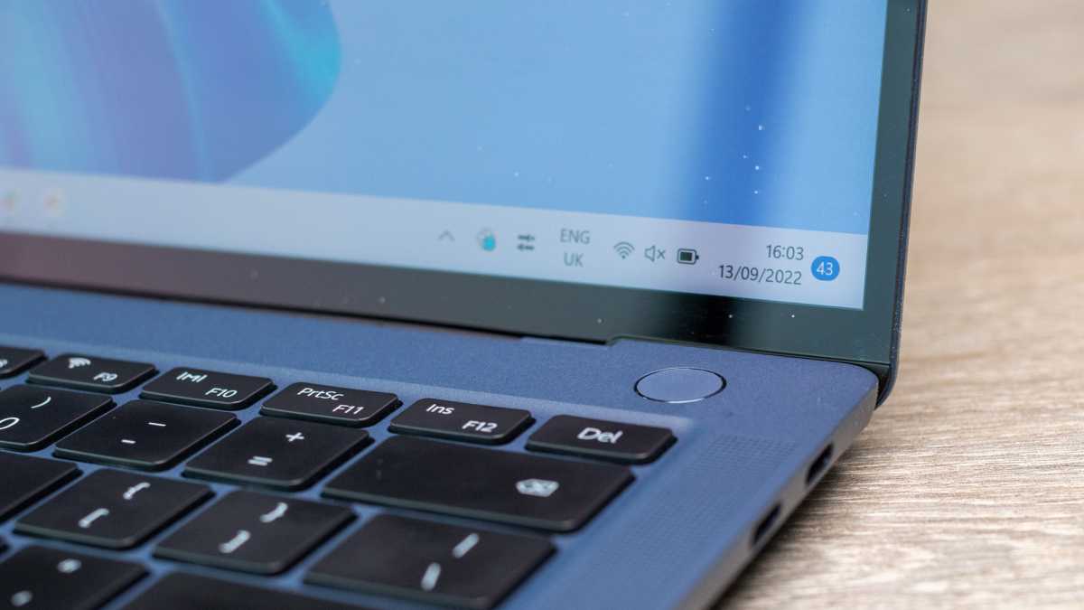 Huawei MateBook X Pro (late 2022) fingerprint sensor