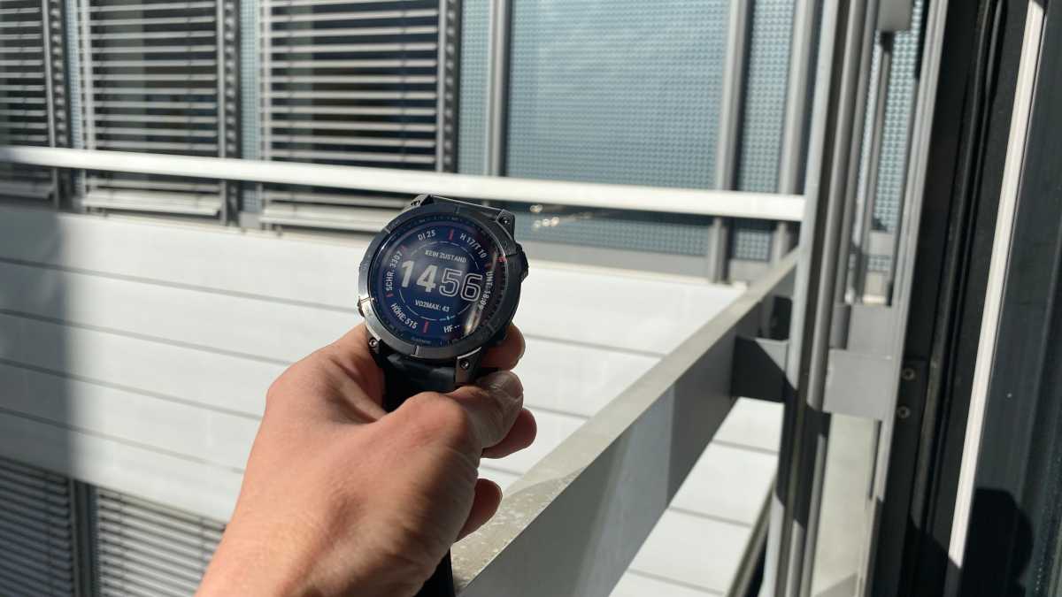 Garmin-Display in direkter Sonnenlicht