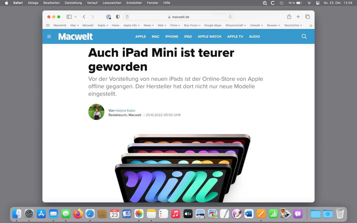 Im Stage Manager alles ausgeblendet
