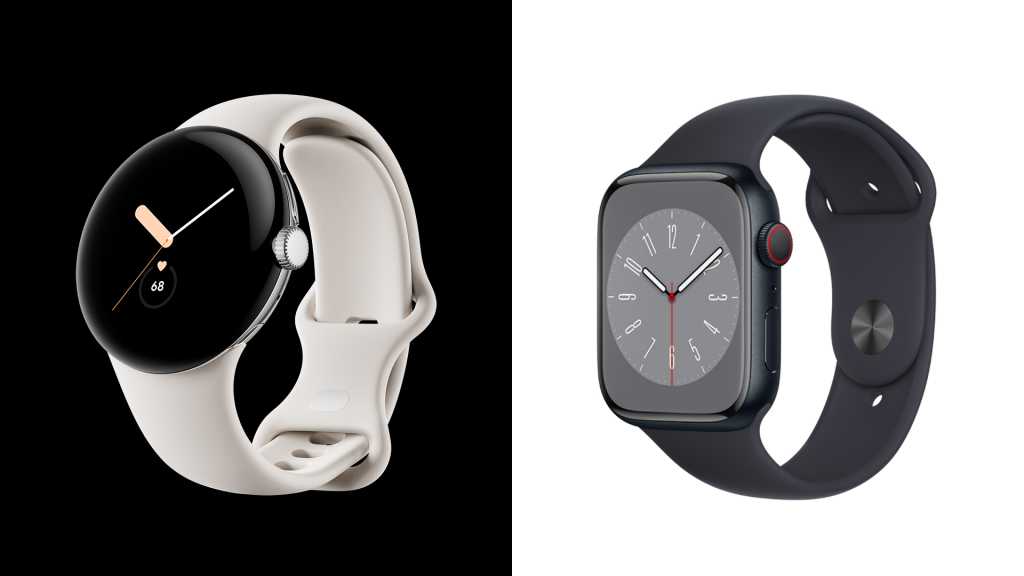 Image: Google Pixel Watch vs. Apple Watch 8: Rund gegen eckig