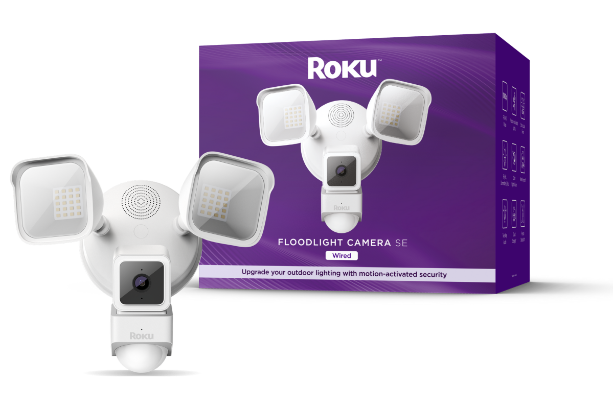 Roku wired floodlight camera