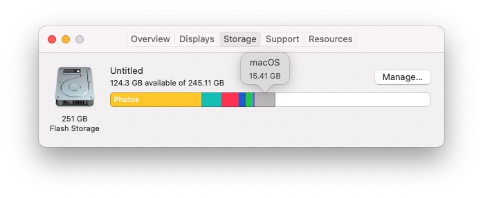 Storage in About This Mac