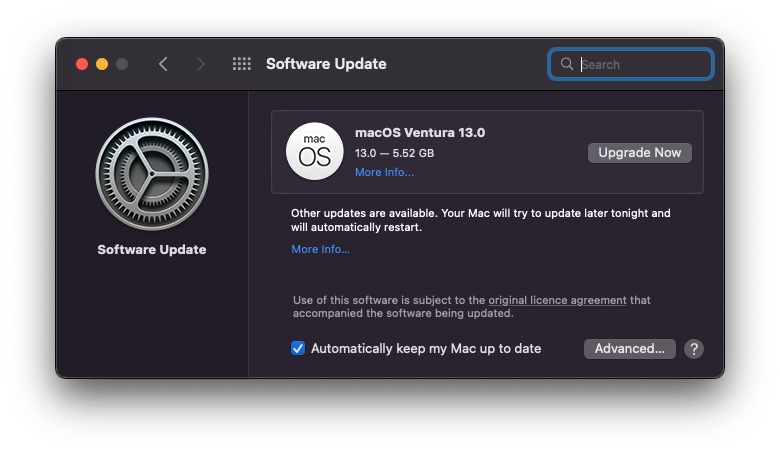 mac ventura update download