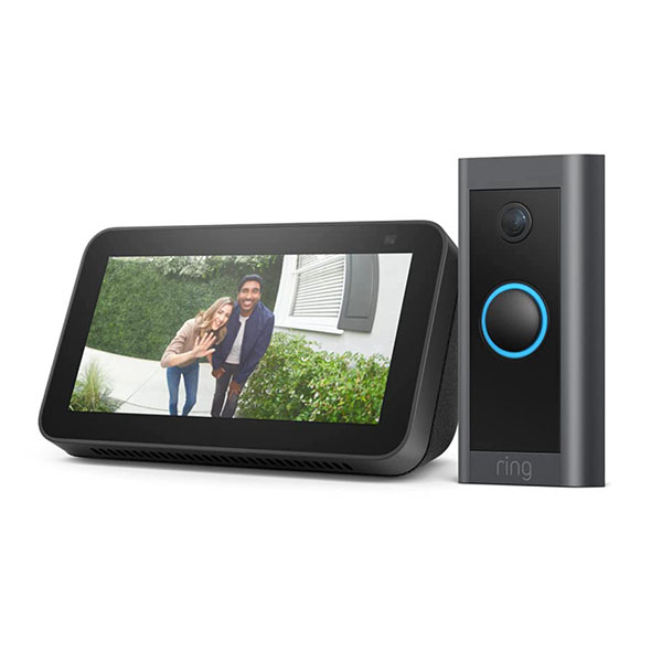 Ring Video Doorbell Wired bundle with Echo Show 5 (2nd Gen)