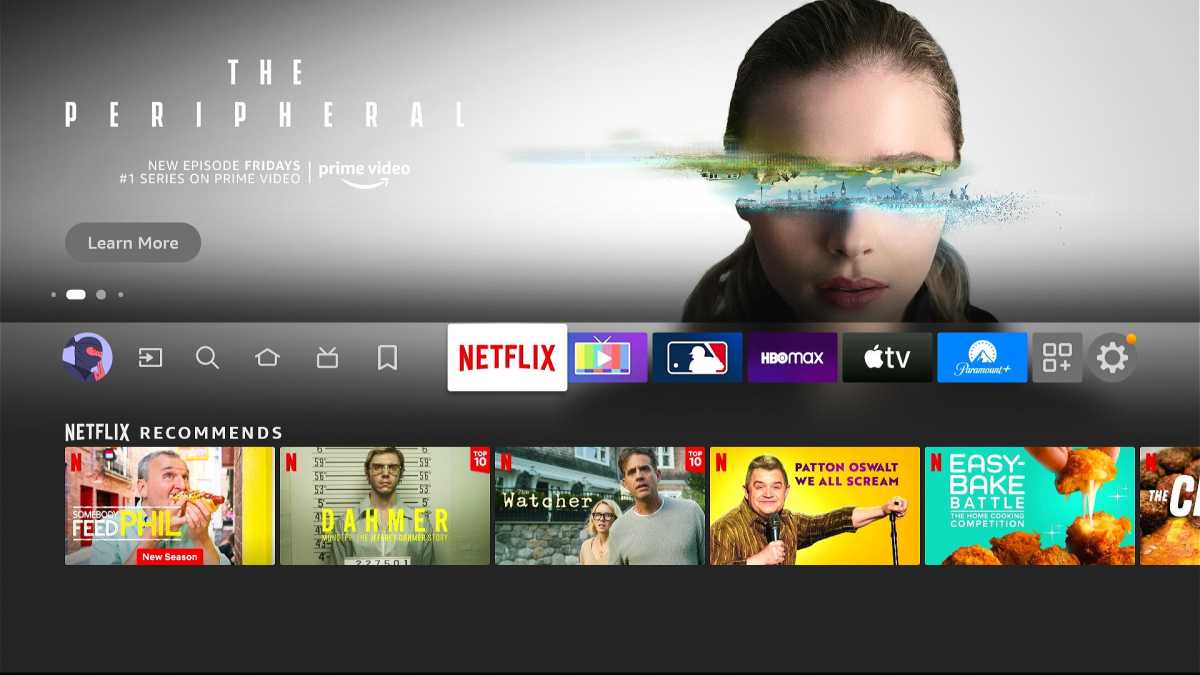 Coups d'œil sur l'écran d'accueil de Fire TV