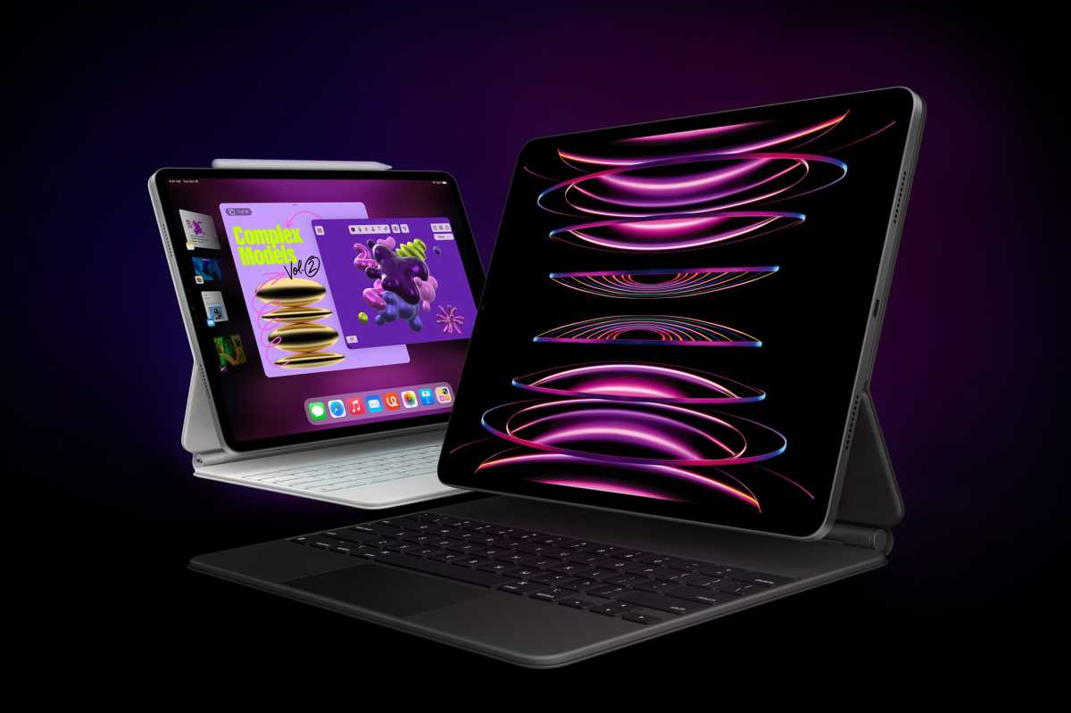 iPad Pro 2022 range on a black background