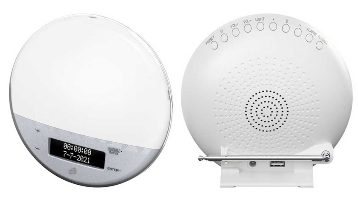 Front and back of Lidl light alarm
