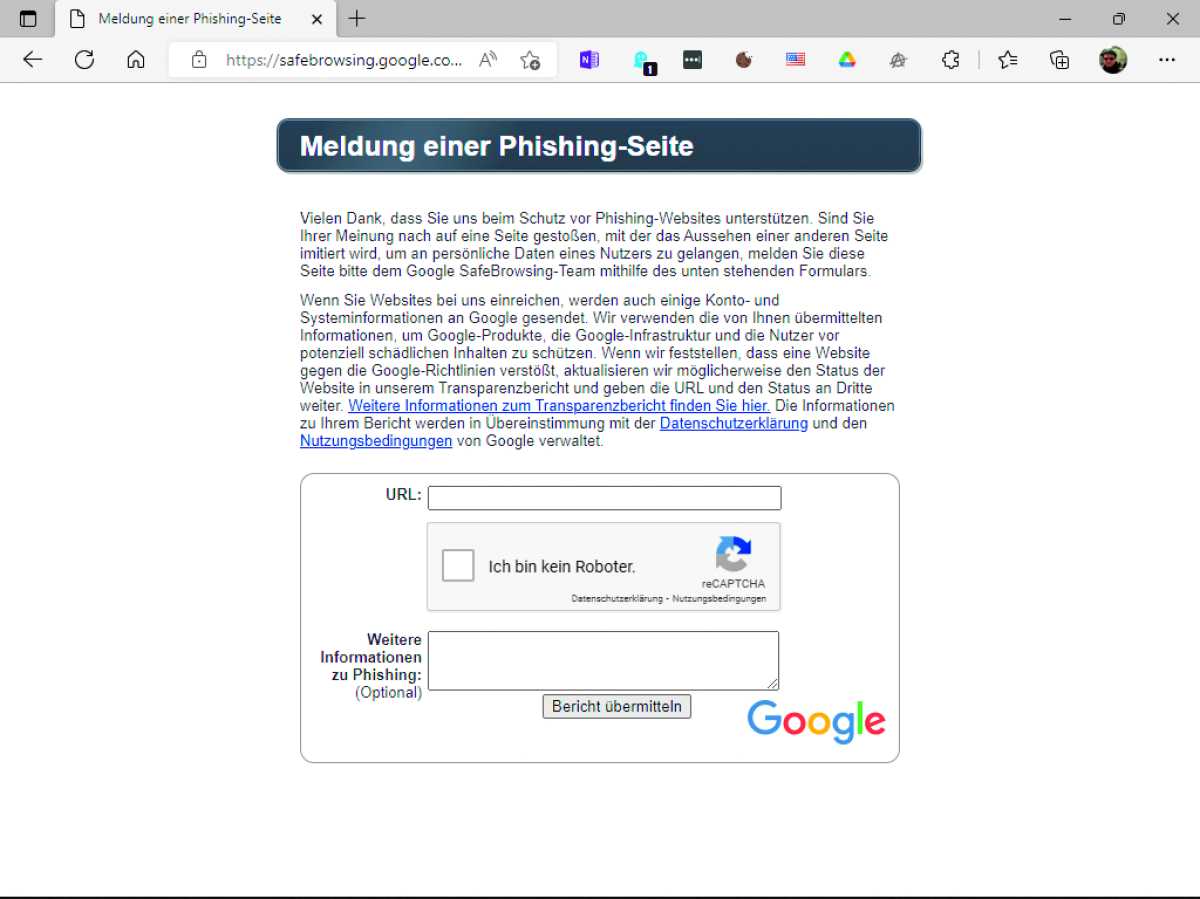 Phishing Google