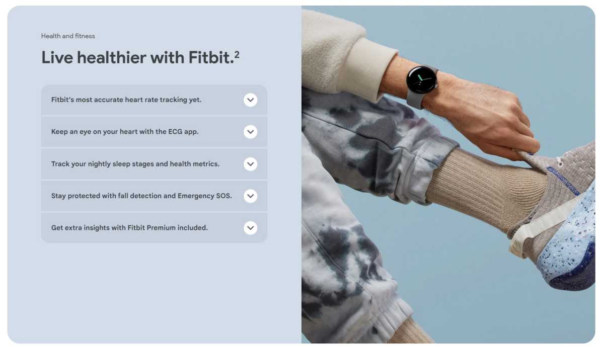 Pixel Watch fitbit features
