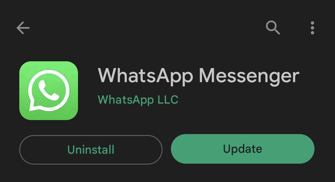WhatsApp in Google Play Store
