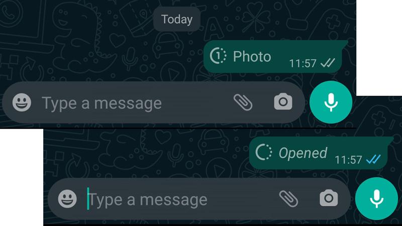 WhatsApp message opened