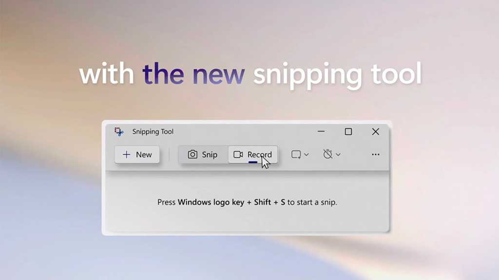 Image: Windows 11: Snipping Tool wird um Screen-Recorder erweitert