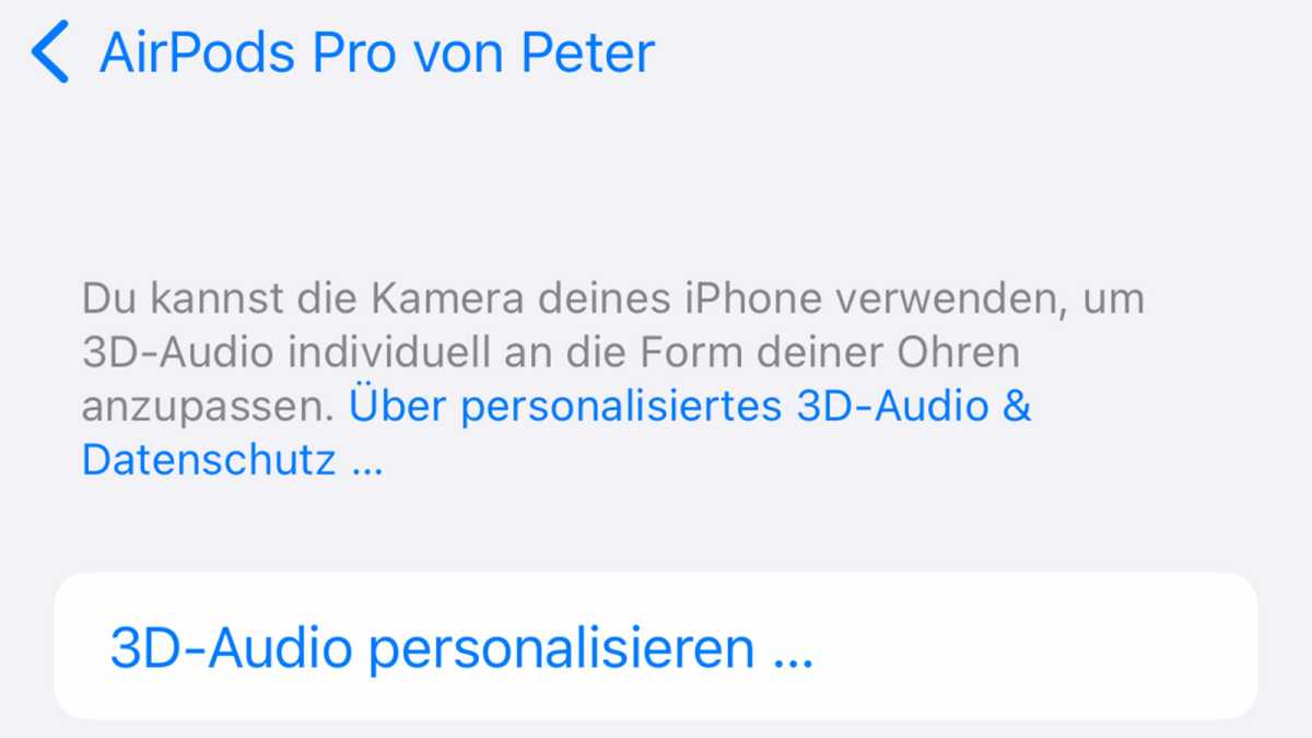 3D Audio personalisieren