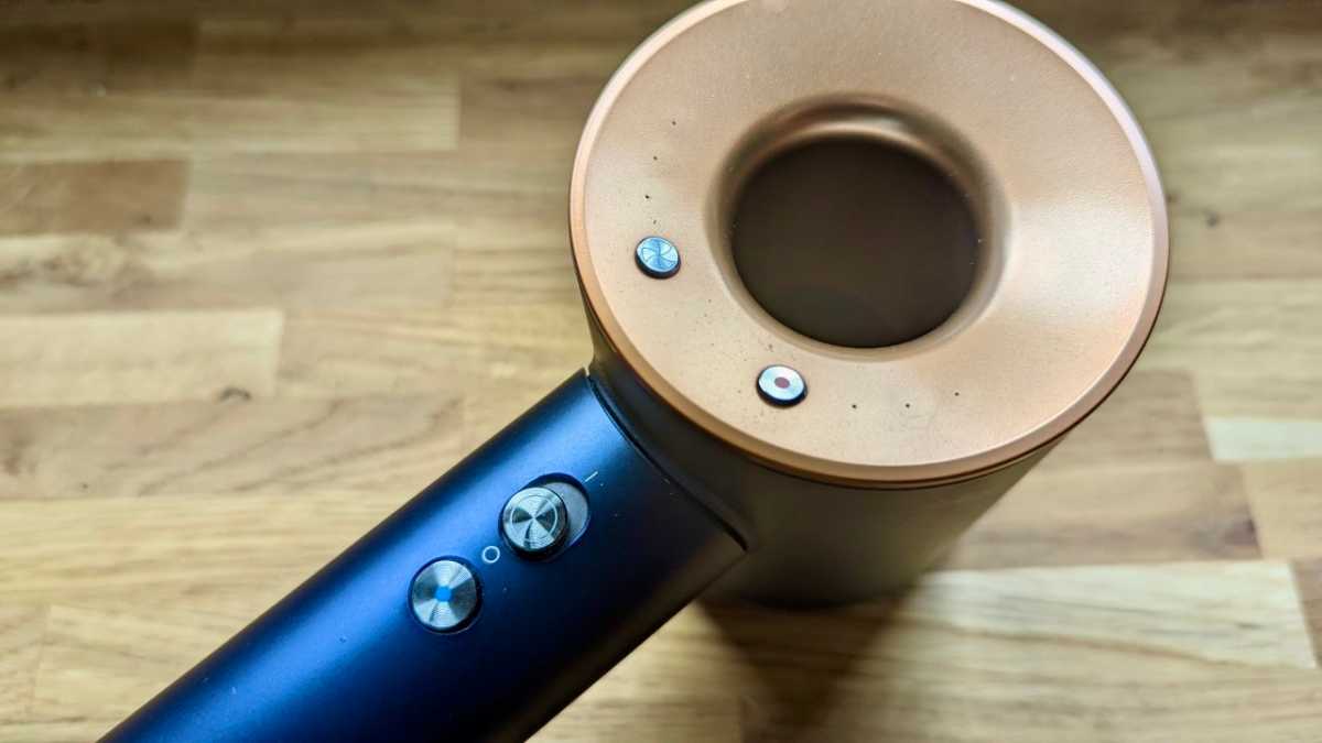 Dyson Supersonic in Prussian blue and copper 