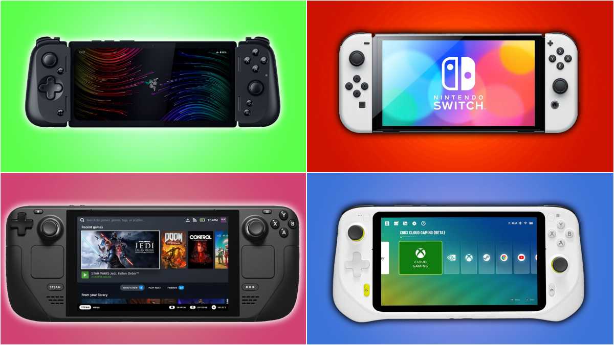 Razer Edge, Nintendo Switch, Logitech G Cloud, Valve Steam Deck